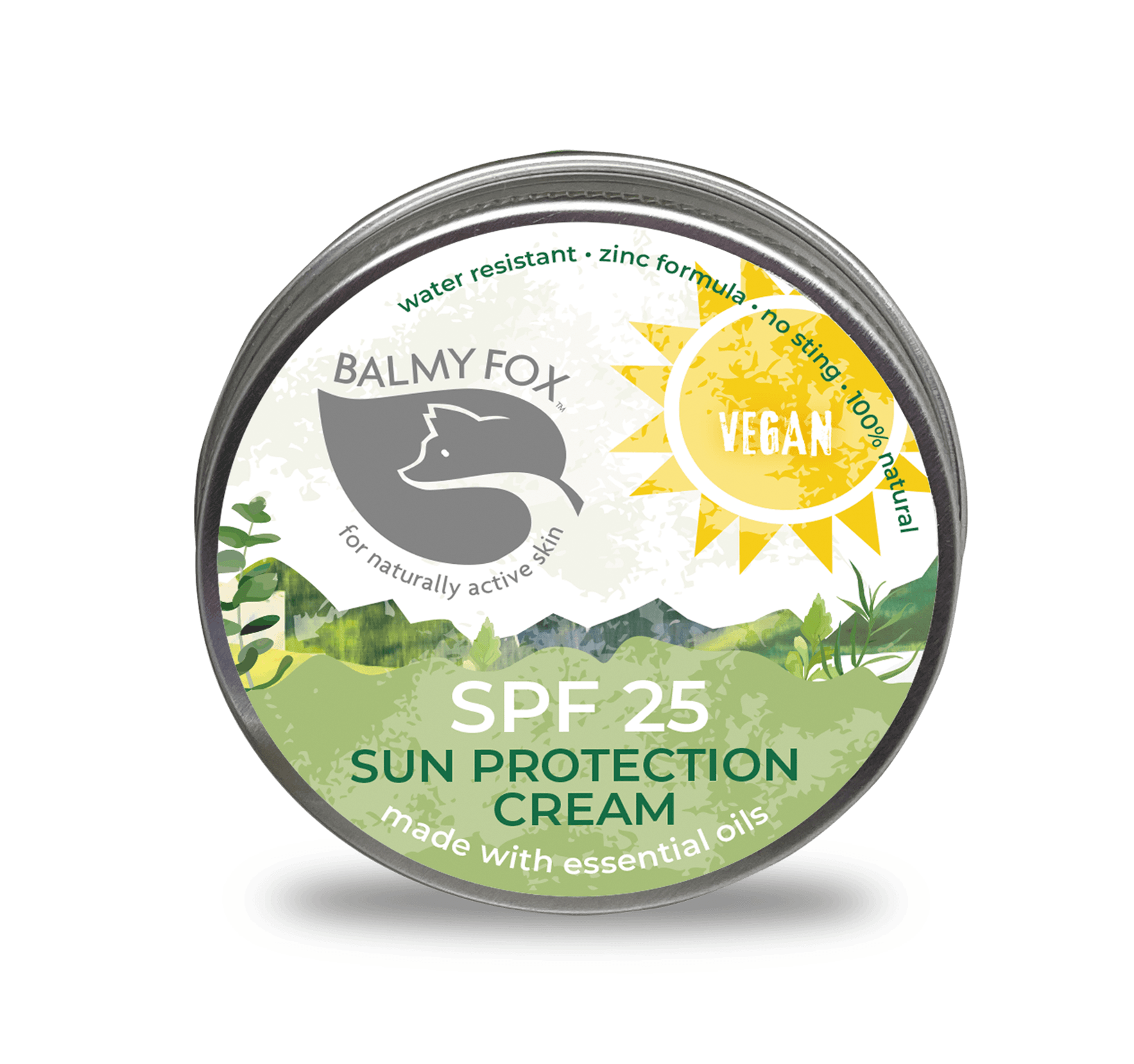 Balmy Fox Vegan Sun Protection Cream SPF 25 tin